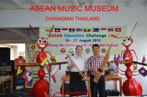 Looking at Mr Ping Pong's ASEAN musical instrument collection