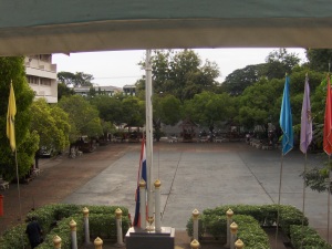 The main courtyard, as yet free of students
