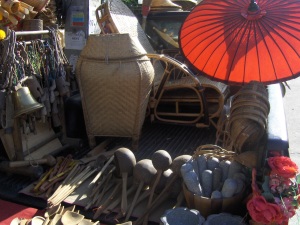More elegant basketry. In the back of a pickup!